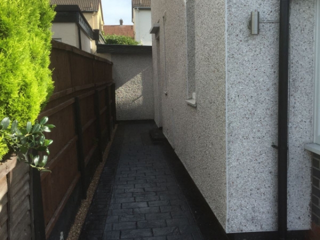 New driveway and artificial grass garden Wythenshawe 2