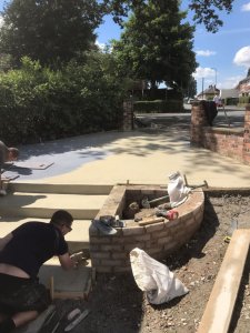 New Driveway and wall in progress