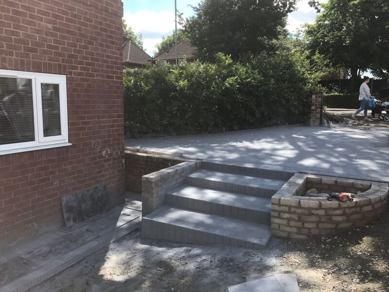 New Driveway and wall in progress