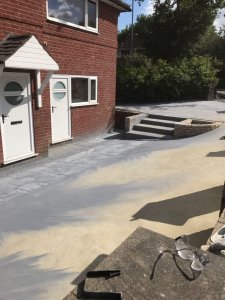 New Driveway and wall in progress