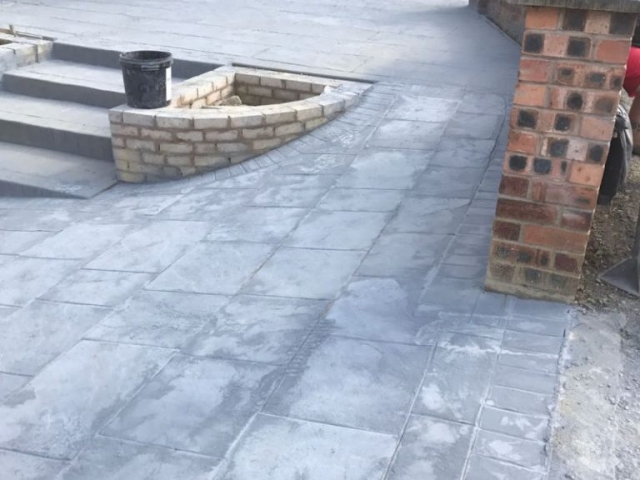 New Driveway and wall in progress