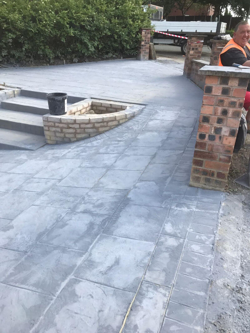 New Driveway and wall in progress