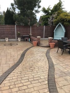 New pattern imprinted patio in Cheadle