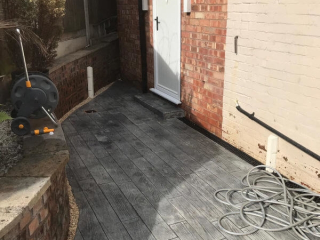 New Imprinted Concrete Patio in Wythenshawe