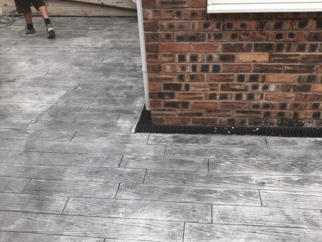 New Imprinted Concrete Patio in Wythenshawe