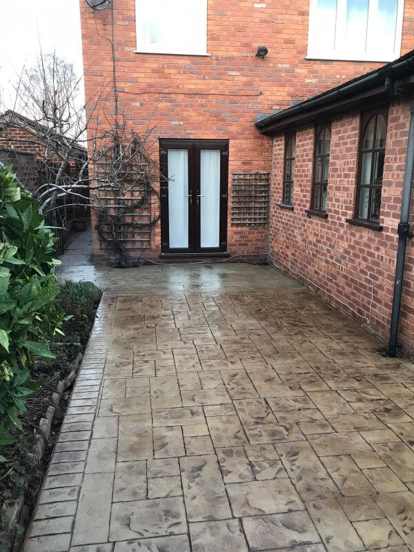 New concrete patio in Didsbury, Manchester