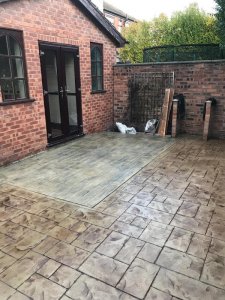 New concrete patio in Didsbury, Manchester