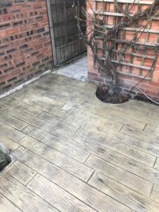 New concrete patio in Didsbury, Manchester