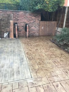 New concrete patio in Didsbury, Manchester