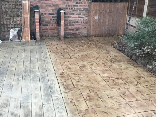 New concrete patio in Didsbury, Manchester