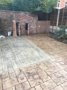 New concrete patio in Didsbury, Manchester