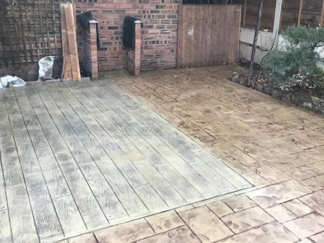 New concrete patio in Didsbury, Manchester