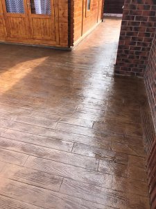 Wood Plank Effect Concrete Patio in Manchester