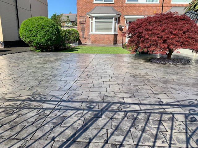 New Pattern Imprinted Concrete Driveway in Wythenshawe