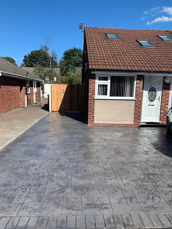 New Pattern Imprinted Driveway in Heald Green