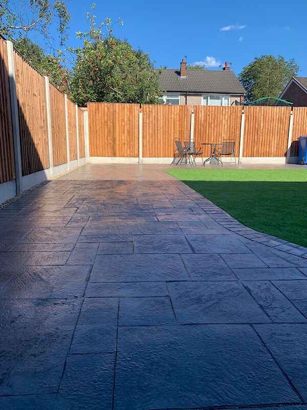 New Pattern Imprinted Patio in Heald Green
