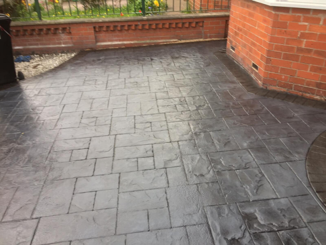 New Pattern Imprinted Concrete Driveway in Didsbury