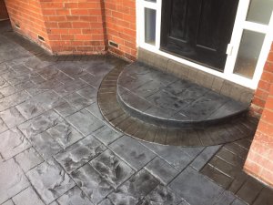 New Pattern Imprinted Concrete Driveway in Didsbury