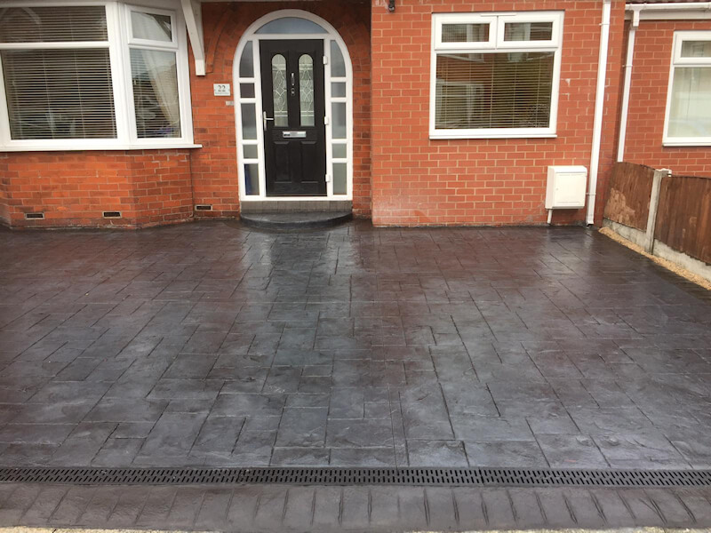 New Pattern Imprinted Concrete Driveway in Didsbury