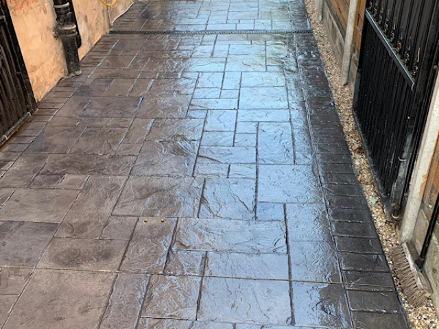 New patio and driveway in Didsbury