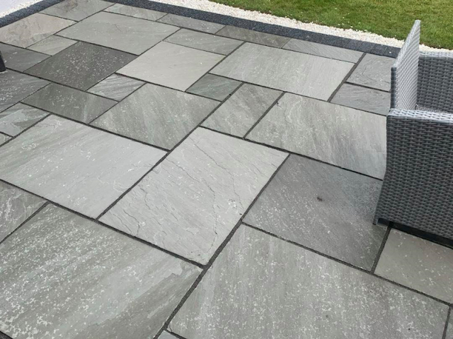 New Indian stone patio