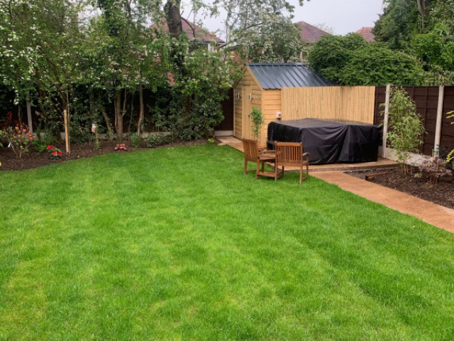 New concrete driveway and patio in Gatley