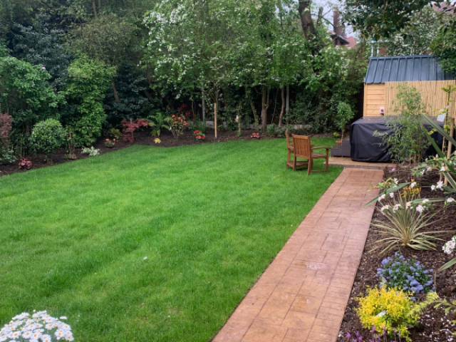 New concrete driveway and patio in Gatley