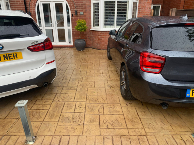 New concrete driveway and patio in Gatley