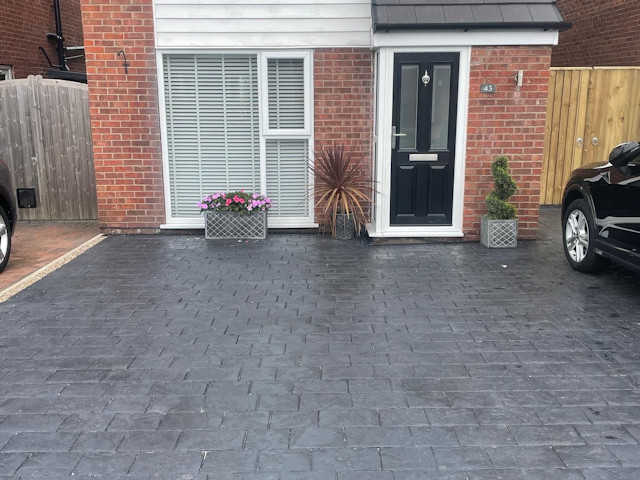 New Pattern Imprinted Concrete Driveway in Cheadle Stockport