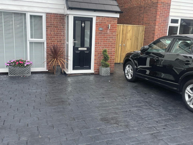 New Pattern Imprinted Concrete Driveway in Cheadle Stockport