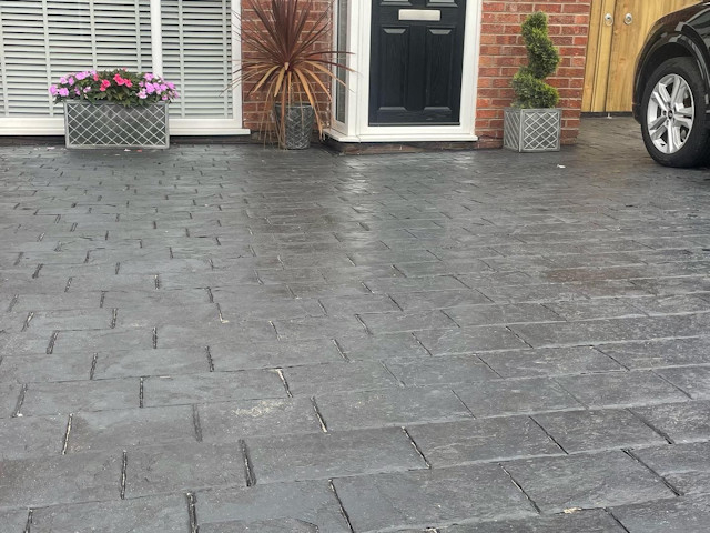 New Pattern Imprinted Concrete Driveway in Cheadle Stockport