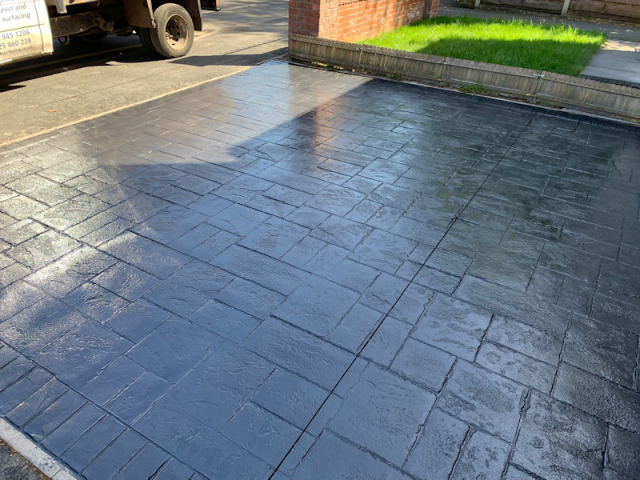 New Pattern Imprinted Concrete Driveway Whalley Range Manchester 1
