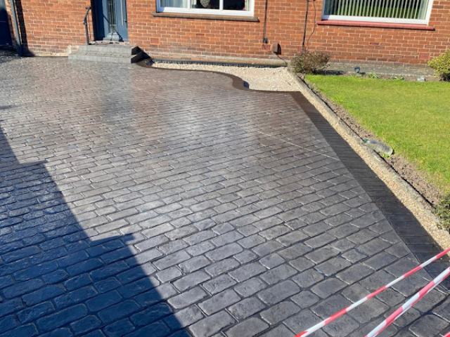 New Pattern Imprinted Concrete Driveway in Wigan