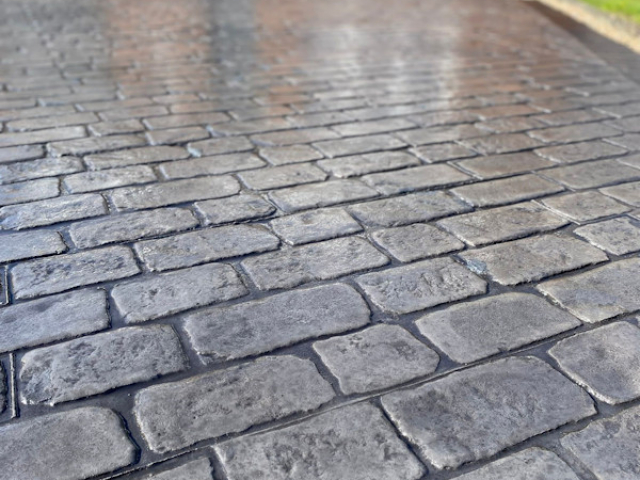 New Pattern Imprinted Concrete Driveway in Wigan