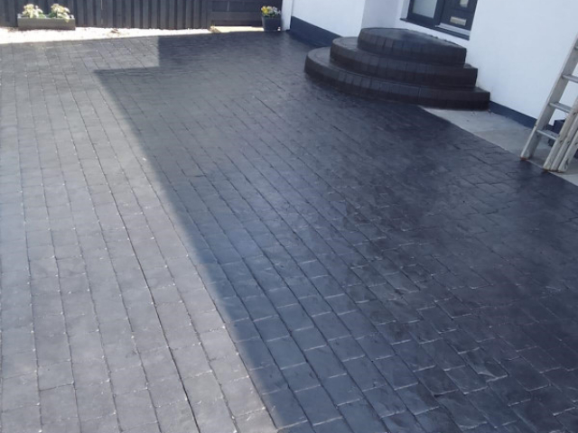 New Pattern Imprinted Concrete Driveway in Burnley