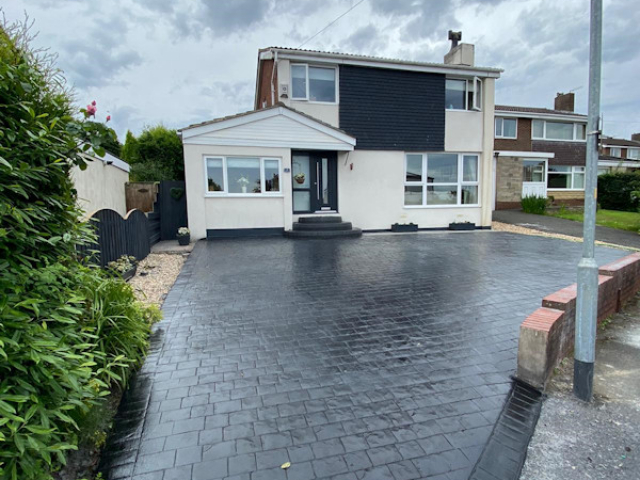 New Pattern Imprinted Concrete Driveway in Burnley