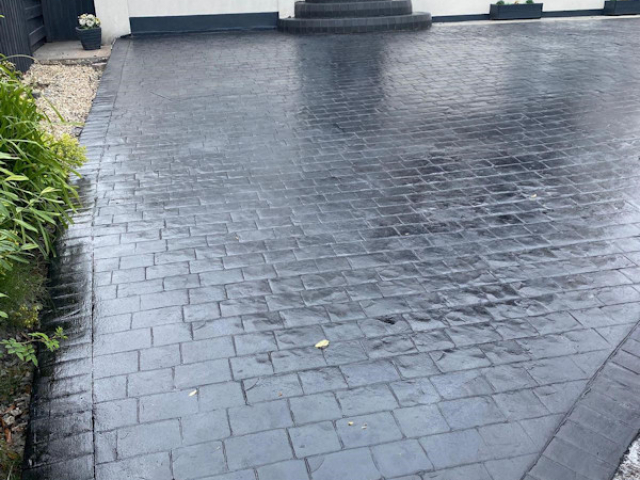 New Pattern Imprinted Concrete Driveway in Burnley
