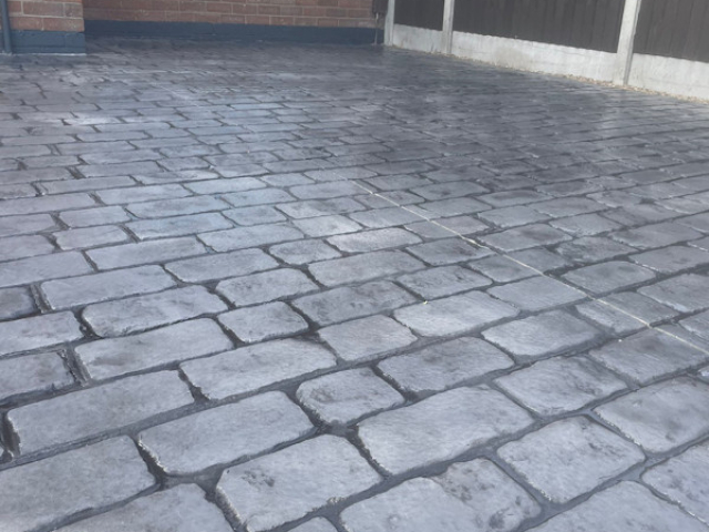 New Pattern Imprinted Concrete Driveway in Sale, Manchester