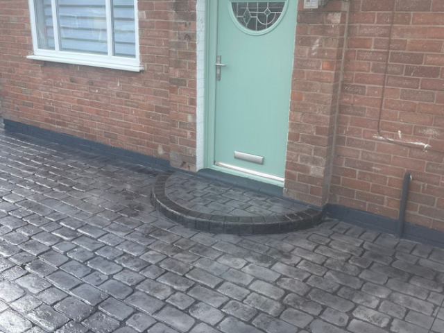 New Pattern Imprinted Concrete Driveway in Sale, Manchester
