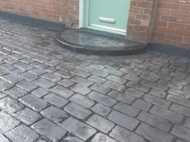 New Pattern Imprinted Concrete Driveway in Sale, Manchester