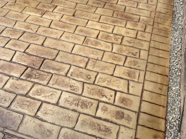 New Pattern Imprinted Concrete Driveway in St Helens, Merseyside