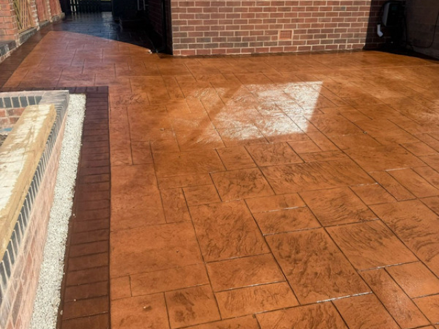 Pattern Imprinted Concrete Driveway in Chadderton Manchester