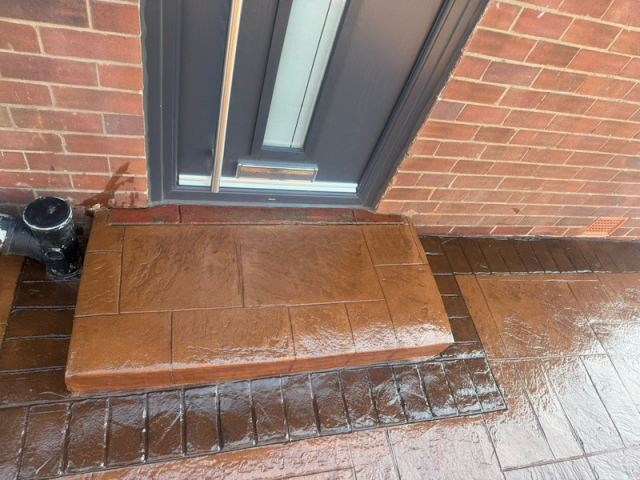 Pattern Imprinted Concrete Driveway in Chadderton Manchester
