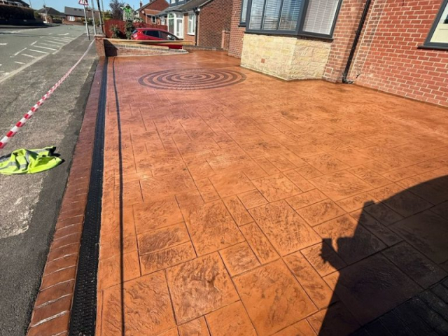 Pattern Imprinted Concrete Driveway in Chadderton Manchester