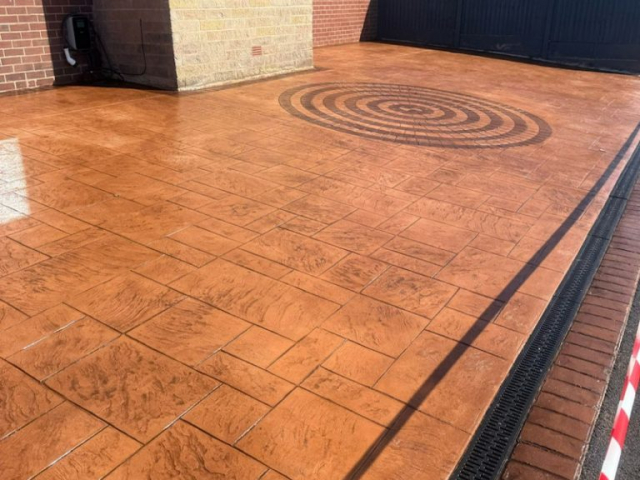 Pattern Imprinted Concrete Driveway in Chadderton Manchester