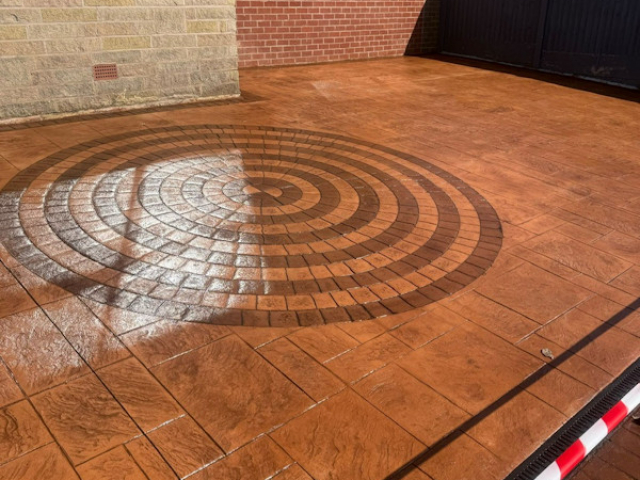 Pattern Imprinted Concrete Driveway in Chadderton Manchester