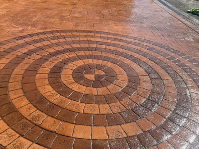 Pattern Imprinted Concrete Driveway in Chadderton Manchester
