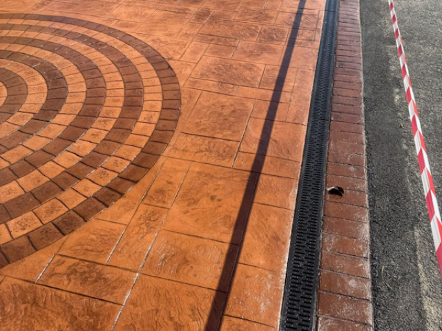 Pattern Imprinted Concrete Driveway in Chadderton Manchester