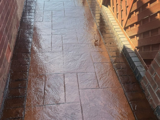 Pattern Imprinted Concrete Driveway in Chadderton Manchester