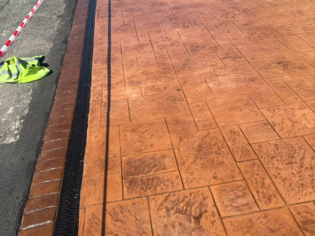 Pattern Imprinted Concrete Driveway in Chadderton Manchester